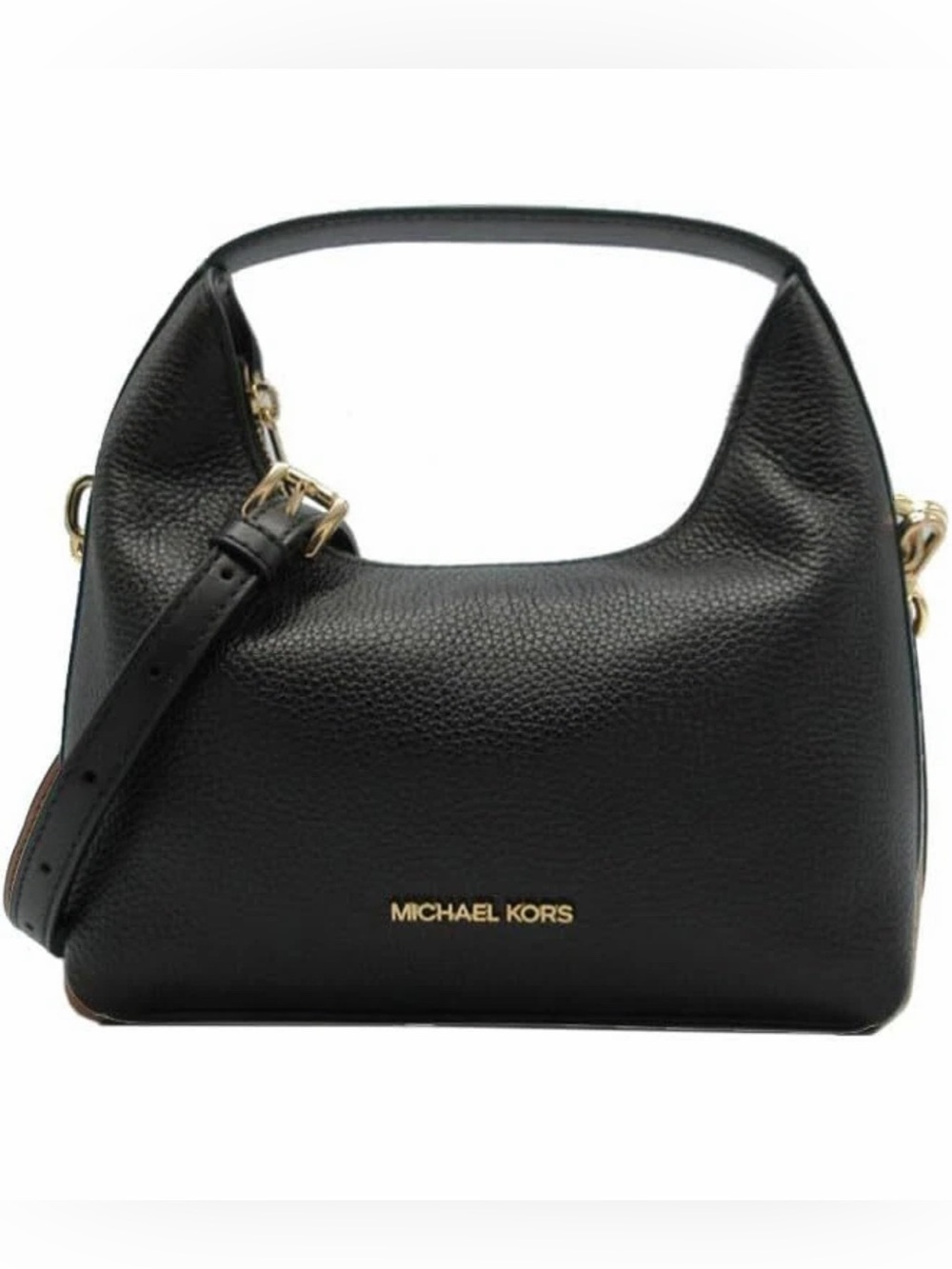 Michael Kors Black Pebbled Leather Shoulder Bag
